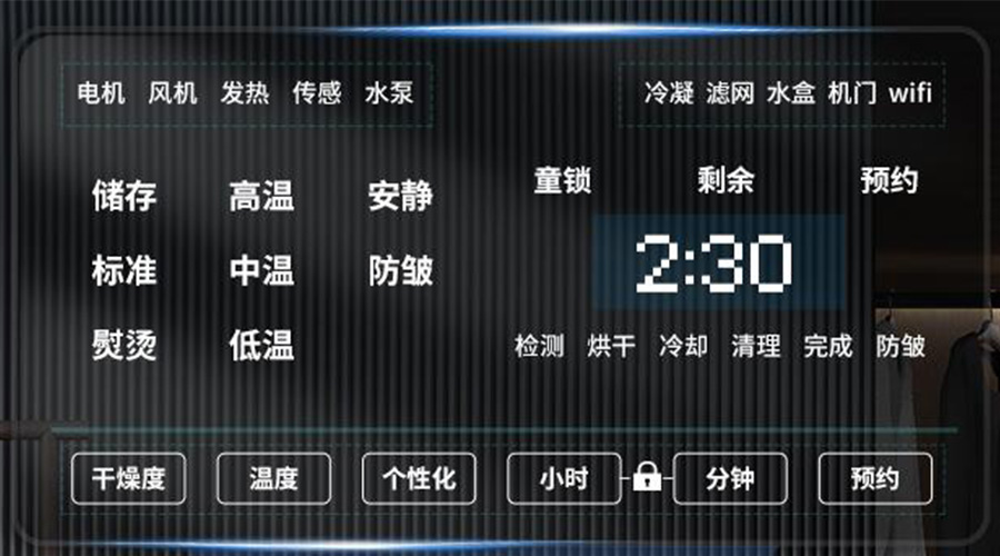 冷凝衣物烘干機擁有獨立大屏，實現(xiàn)智能快速烘干！